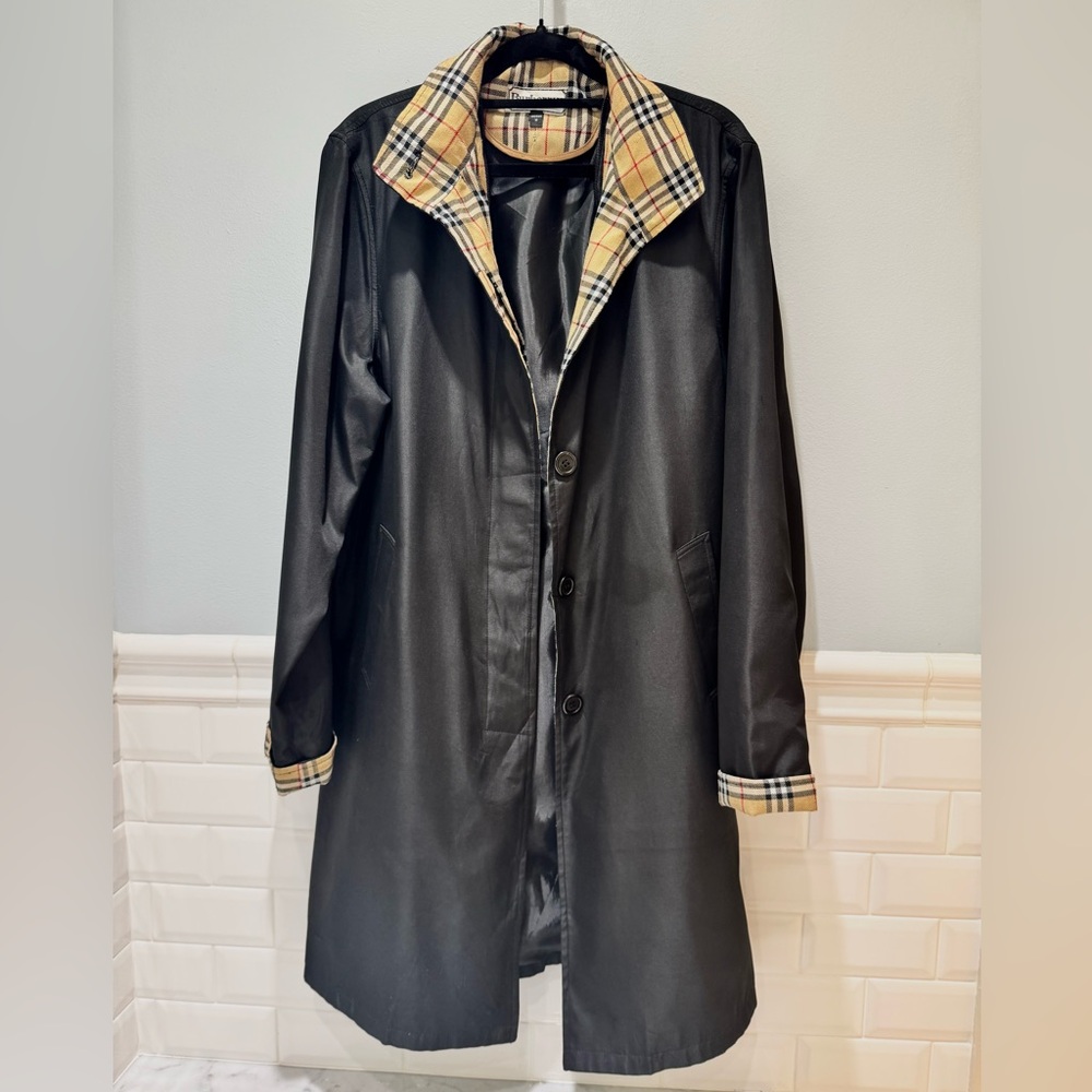 Burberry Black Jacket with Plaid Lining